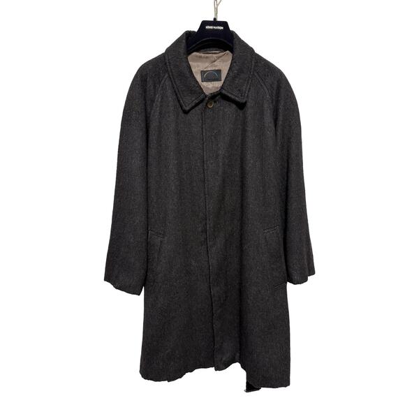 Bogner Coat woman Large Charcoal Belted Overcoat Made in West Germany - Picture 1 of 16